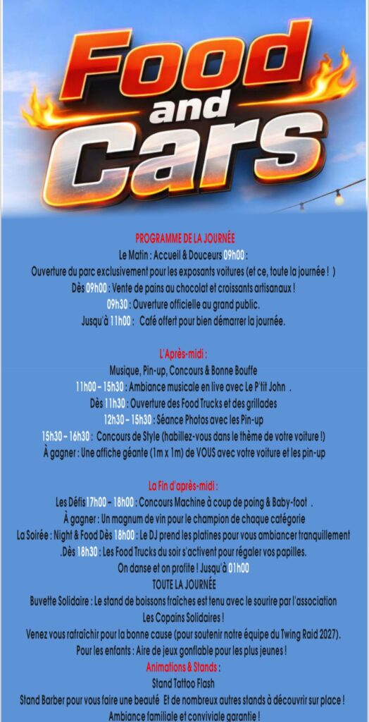 Programme du « Food and Cars »